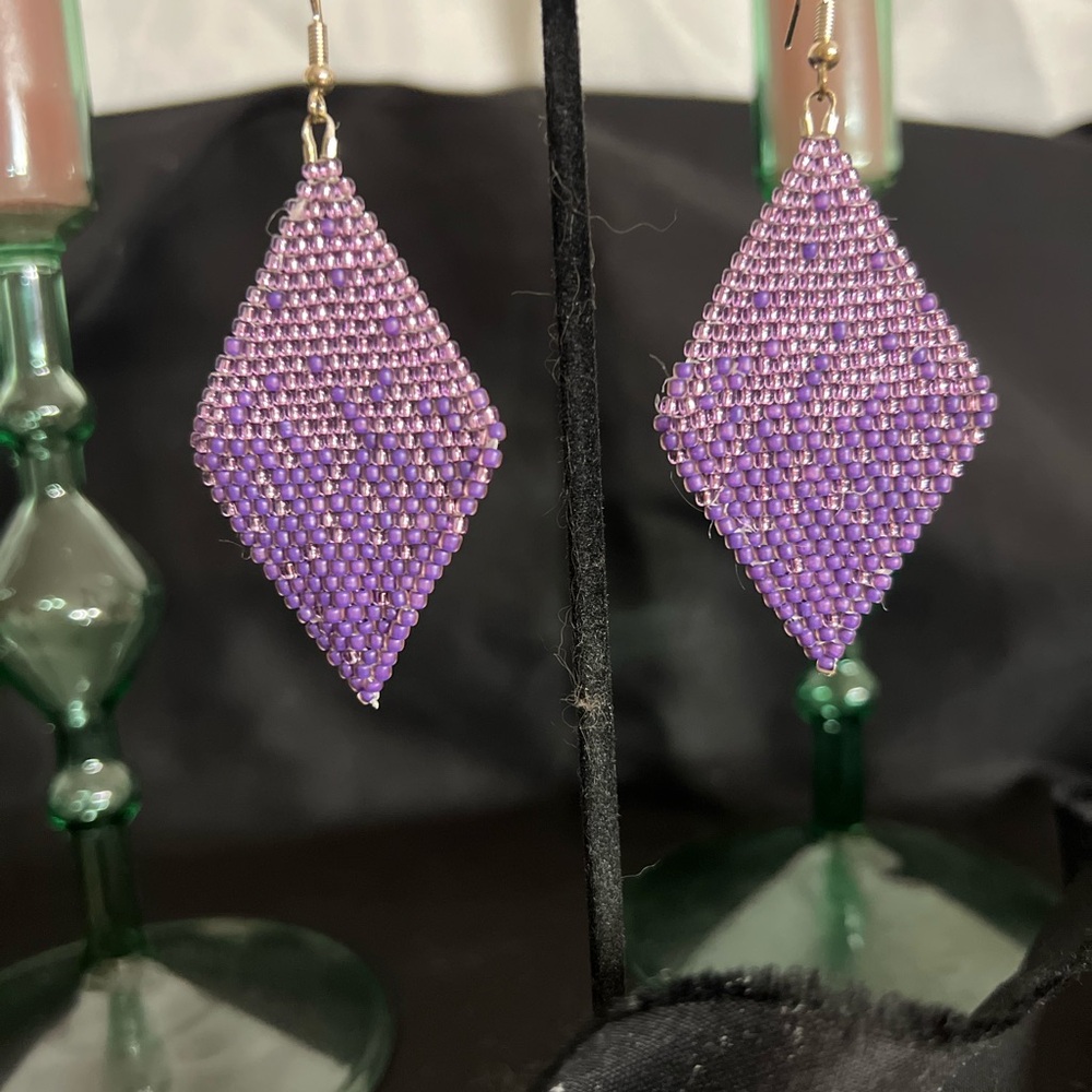 Hand beaded earrings